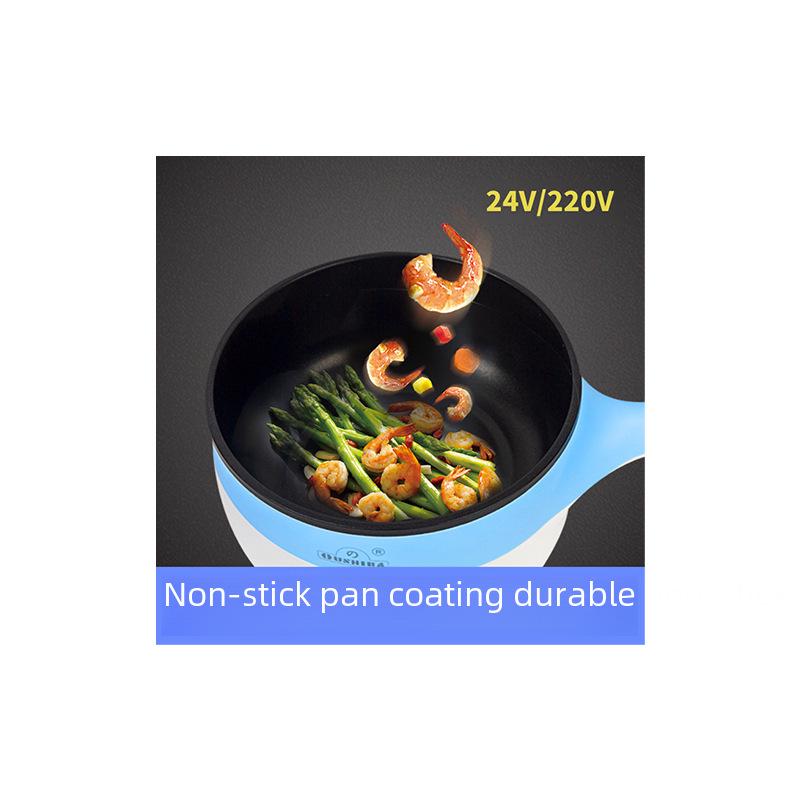 Oushiba Q2 Electric Car & Truck Cooker/Steamer, 2L, 24V/12V for Stew, Steam, Fry & Cook