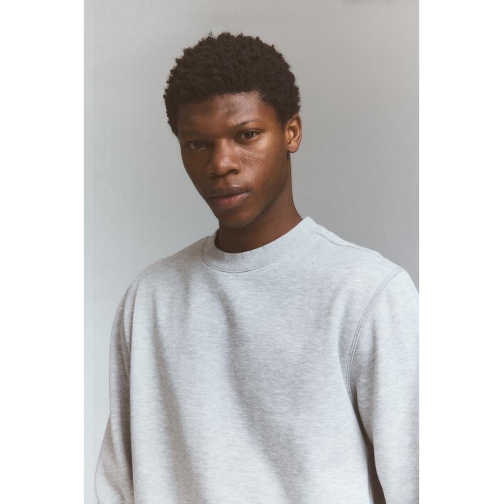 H M dryMove Sports sweatsHirt ligHt Grey Melange