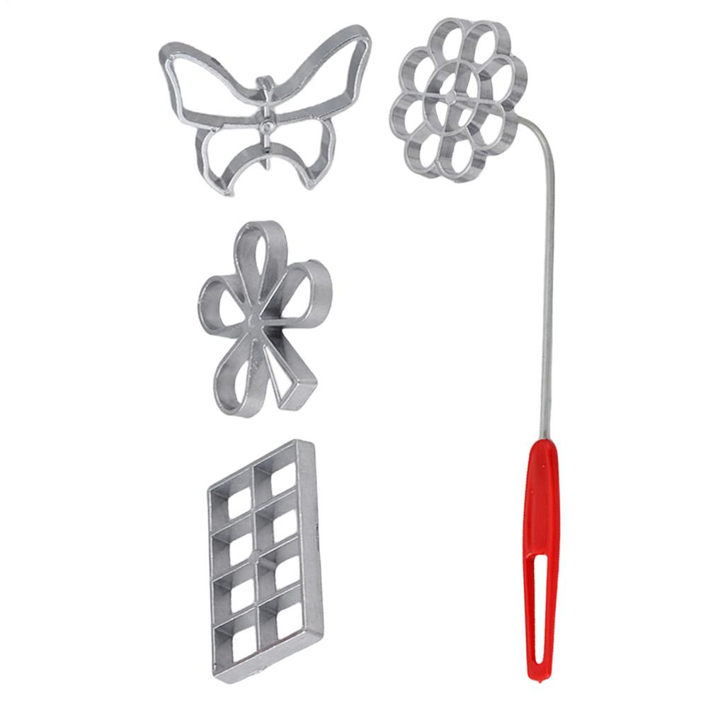 Aluminum Rosette Mold Iron Maker Waffle Alloy Frying Snack Mold Funnel Cookie Bake Mold Bunuelos Mold with Handle Waffle Molds