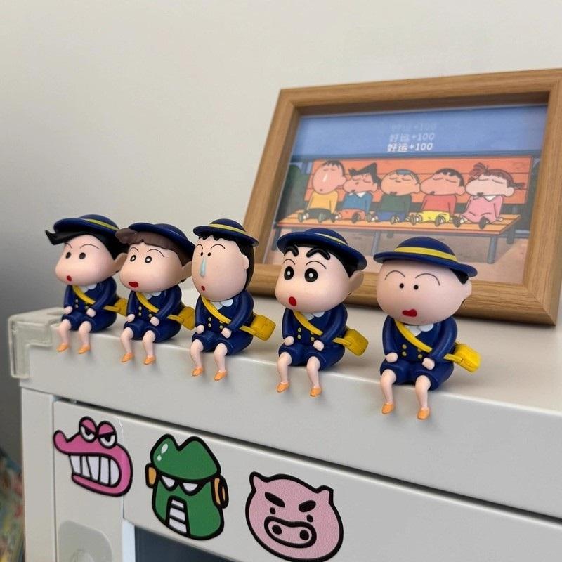 New Crayon Shinchan Cartoon Anime Action Figure Kawaii Desktop Decoration Model Doll Creative Collectible Toy Kids Girls Gifts