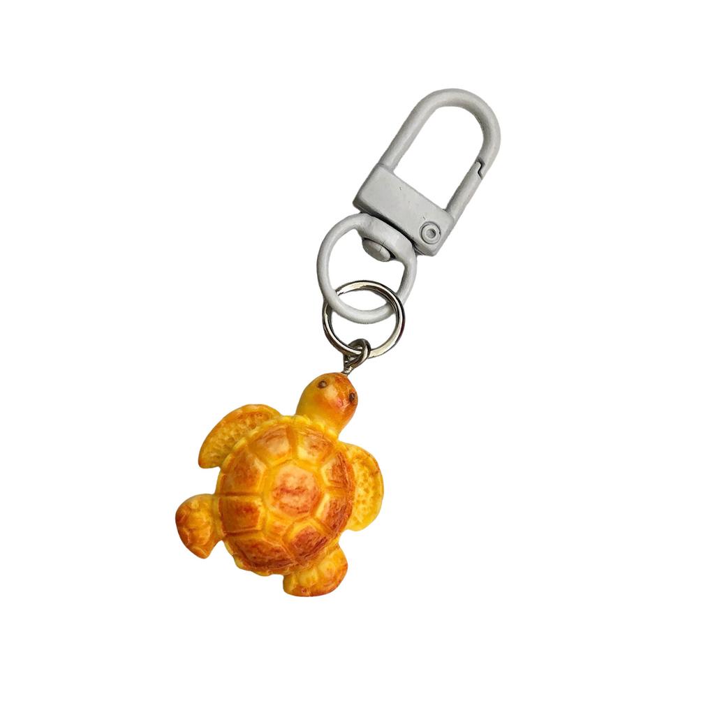 Handmade Lovely Bread Keychain Pendant Sturdy Materials Lovely Bowknot Designs Accessory for Vehicle Interior Decorati