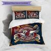 3pcs Duvet Cover Set (1*Duvet Cover + 2*Pillowcase, Without Core), Manly Warringah Sea Eagles Print Bedding Set, Bedroom Decor, All‑Season, Birthday G
