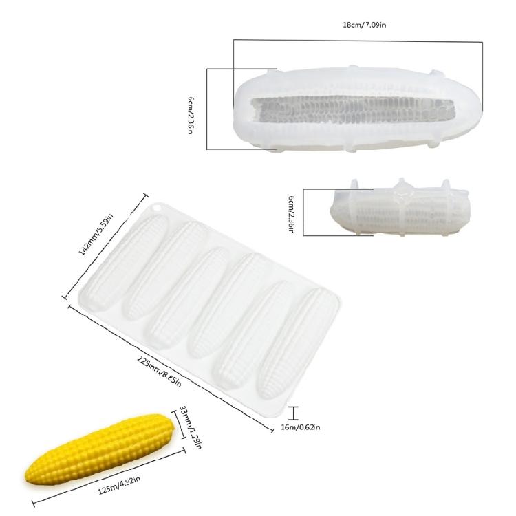 Heat Resistant Corn Silicone Treat Baking Molds for Baking Mousse Cake Pastries Jellies and Soap Crafting At Homes