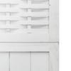 6 Piece Room Divider White Solid Paulownia Wood