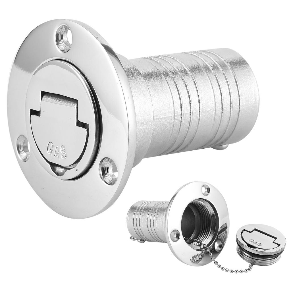 Marine Fuel Deck Fill Filler W  Keyless Lid 316 Stainless Steel Hardware for Boat Yacht Caravan38mm