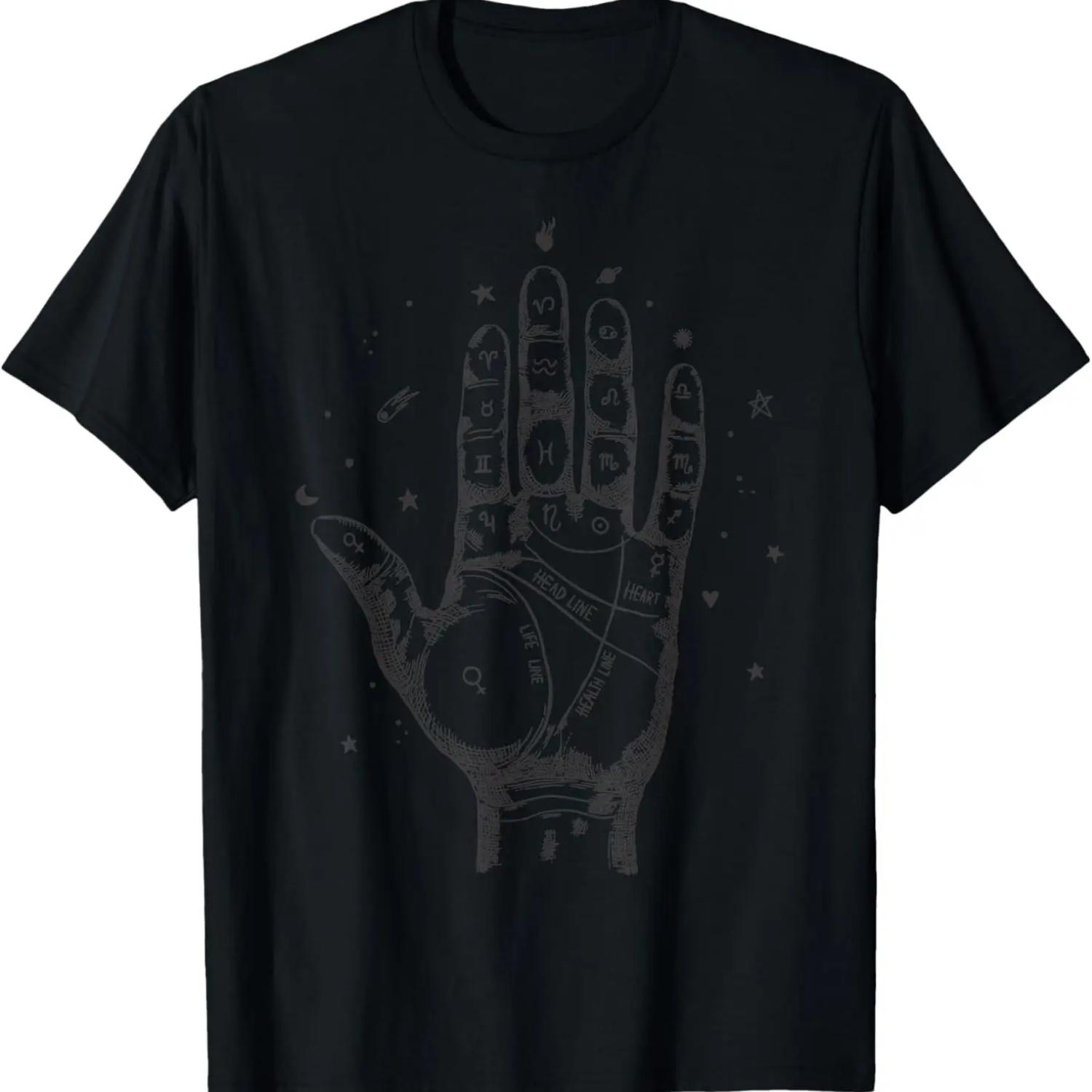 

Occult Magic Palmistry Zodiac Psychic T-Shirt S чёрный