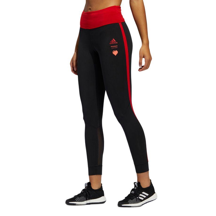 adidas Laisvalaikio Mados Patogios Slim Fit Sportinės Ilgos Kelnės Moteriškos Kelnės Juodos Raudonos FI0648