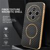 Phone Case For Xiaomi Redmi 14C 4G/14R 5G/A4 5G/Poco C75 4G Carbon Fiber Textured Electroplated TPU Back Cover