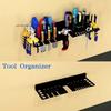 Wall Mounted Metal Tool Storage Rack Organizer - Screwdrivers Hammer Pliers Workbench Small Tool Holder for Workshop
