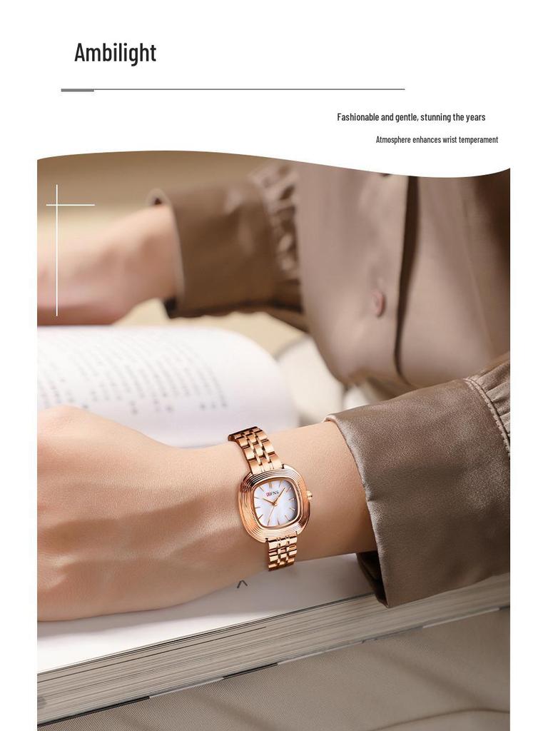 OFNS Women's Light Luxury Mother-of-Pearl Waterproof Quartz Watch - Lightweight and Stylish