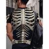 Tricouri Horror cu Schelet Os Înfricoșător Imprimeu 3D Harajuku Streetwear Tricouri Bărbați Modă Mânecă Scurtă Tricou Topuri Îmbrăcăminte
