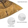 Destinations Compass Rose And World Pillowcase Printed Fabric Cushion Cover Decoration Throw Pillow Case Cover Home Square