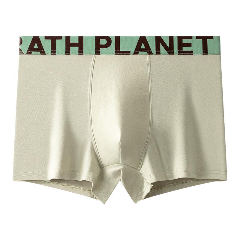 

Мужское нижнее белье большого размера, модное, с принтом, из чистого хлопка, 10A антибактериальное, с плоским углом, для весны и осени 4XL зелёный