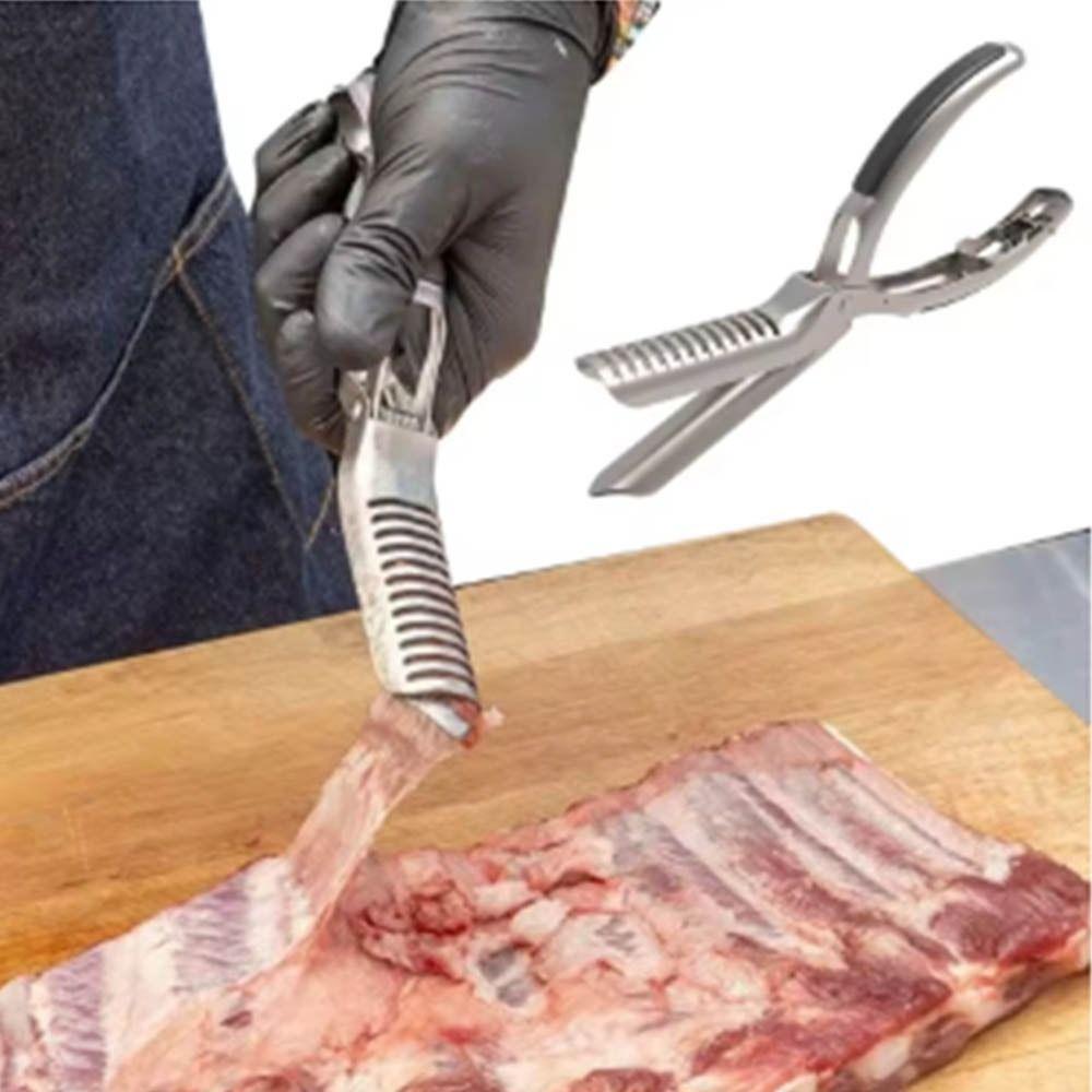 Easy Membrane Removal BBQ Rib Preparation Tool Stainless Steel Rib Skinner  Butcher Tool