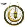 Sun Catcher Ornament 2D Acrylic Star Moon Lantern Suncatcher, Crescent Window Hanging Cute Pattern Suncatcher for Home, Patio, Garden, Ramadan Decor,