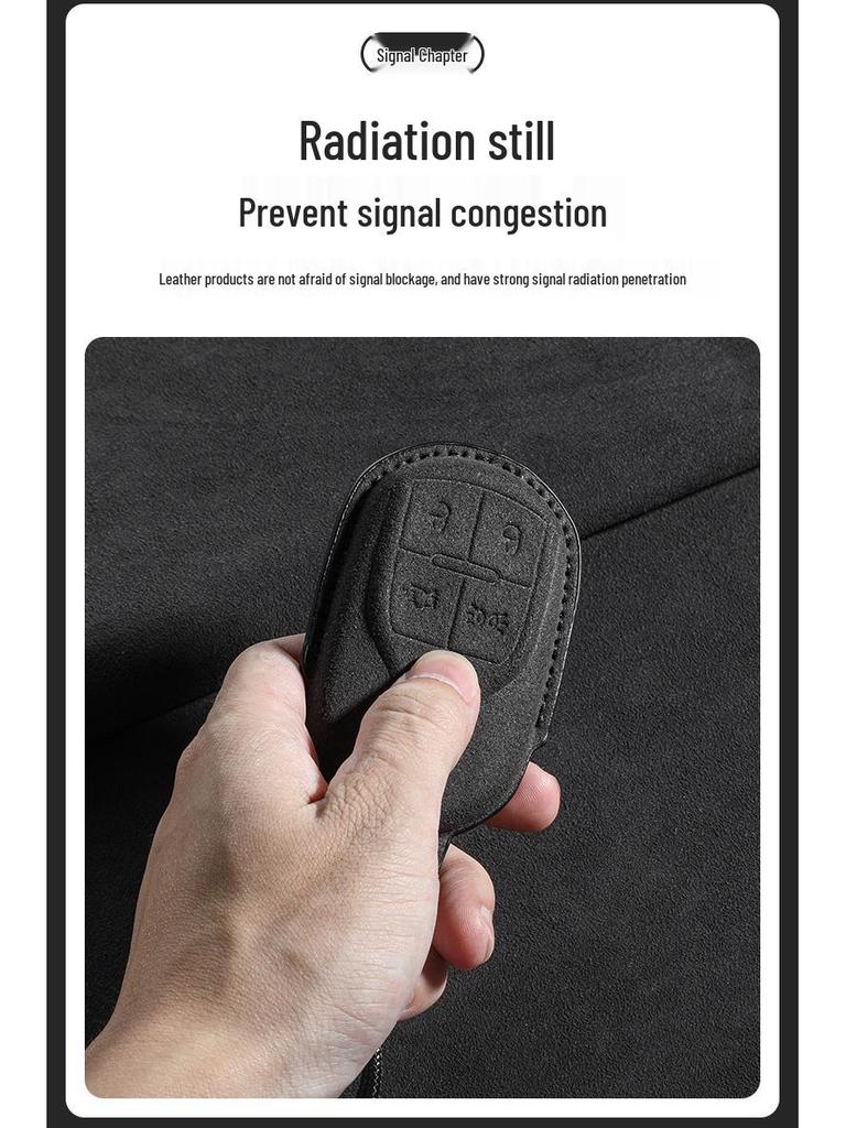 Alcantara Suede 3D Key Bag for Maserati Ghibli/LevanteGT