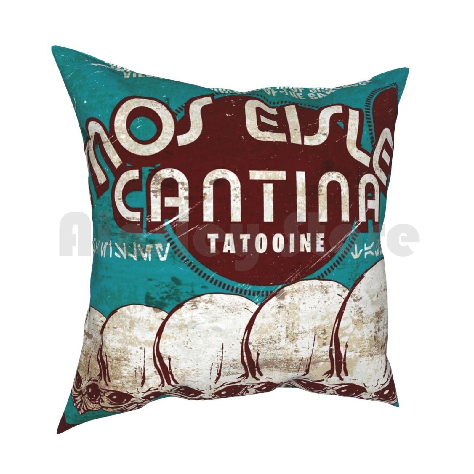Cantina Sign Pillow Case Printed Home Soft Throw Pillow Cantina A New Hope Docking Bay Geek Vintage Sci Fi 30x30cm 12x12in