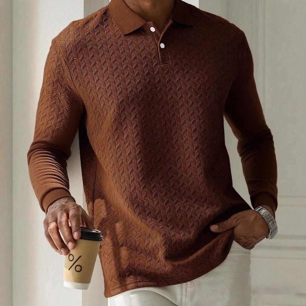 Men Long Sleeve Polo Shirt High Quality Male Clothing Office Polos T-Shirt Business Poloshirt Casual Fashion Polo T Shirt Men