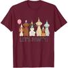 Let’s Pawty Cute Dogs Party Celebration T-Shirt