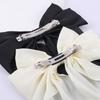 2Pcs/Set Elegant Bow Ribbon Hair Clip Women Fashion Solid Bowknot Satin Hairpin Barrettes Girls Ponytail Clip Hair Accessories