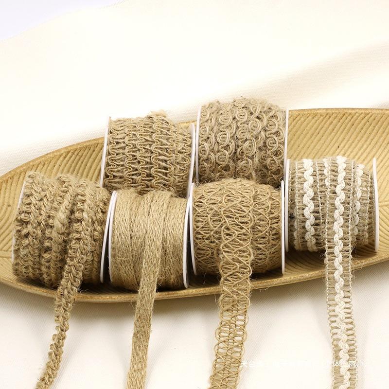 

Handmade Diy Kindergarten Huanchuang Hemp Rope Rope, Water Pipe Decoration, Flat Wax Rope Wrapped Vase Weaving Wear-Resistant 3 #width about 10mm [5m/roll]