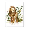 Cartoon Cute Animal Bear Lion Tiger Panda Rabbit Jungle Art Poster Canvas Painting Wall Print Picture for Living Room Home Decor