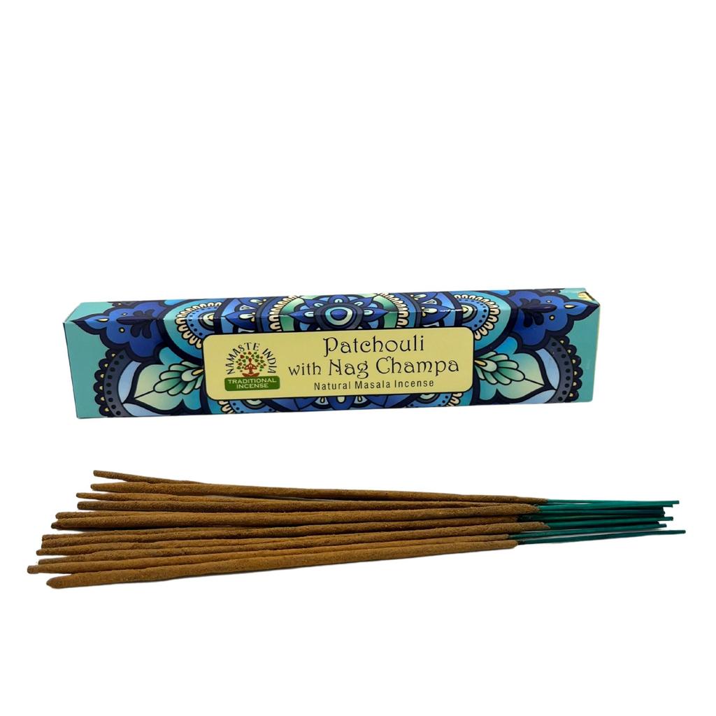6x Nag Champa Patchouli Masala Incense Sticks Namaste