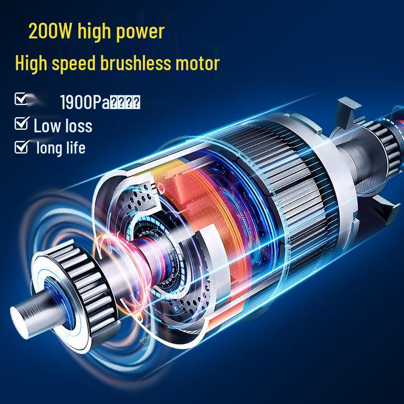 Cordless Car Vacuum Cleaner - Handheld, Dual Suction & Blow, Pet Hair Remover