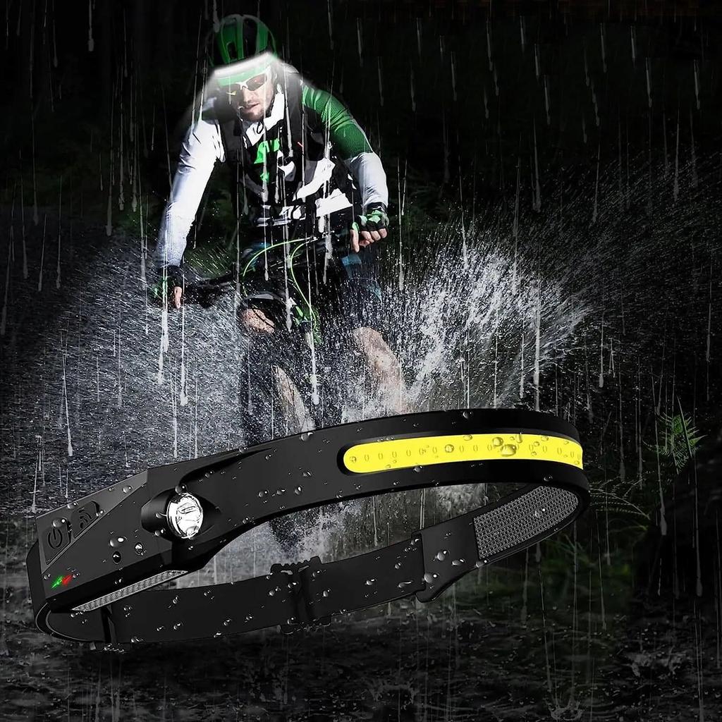 Strong LED Headlamp for Head Battery Powered Waterproof USB Lamp