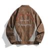 Autumn New Men's American High Street Contrast Colour Splicing Leather Jacket Loose Teen Trend Jacket