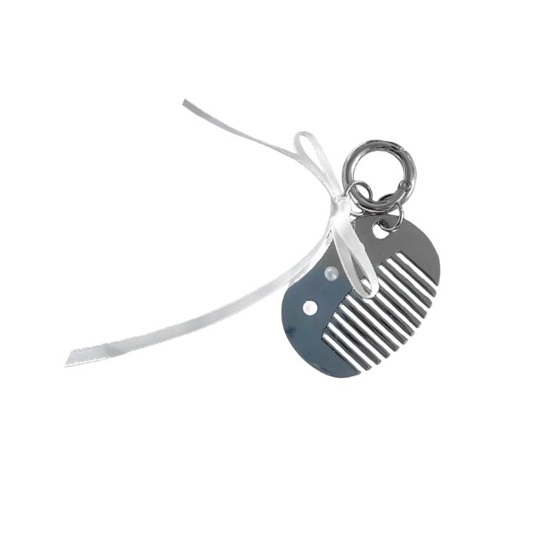 Bowknot Comb Accessory Keychain For Styling And Bag Charm Portable Keyring Decoration Handbag Accessory