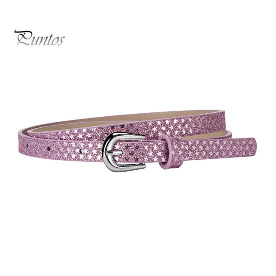 

Детский ремень с несколькими отверстиями, регулируемая длина, пояс для джинсов, платье, искусственный кожаный ремень, украшенный пайетками, аксессуар розы красного