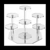 Acrylic Risers Display Stand, 7-Tier Perfume Organizer and Cupcake Stand, Storage Display Stand for Collectibles and Crafts