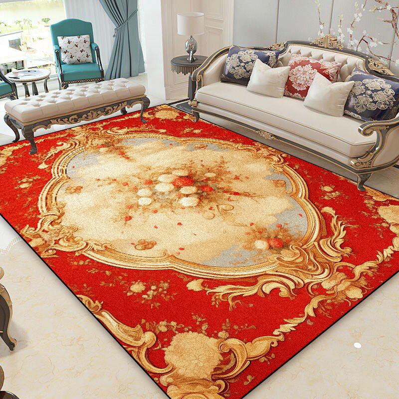 Persian Luxury Red Carpets Living Room Printing Home Decoration Large Area Soft Rugs 140x200 Bedroom Lounge Non-slip Floor Mats