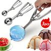 1/3pc Multi-Size Ice Cream Scoop with Spring Handle Dessert Shop Ice Cream Scooping Tool Stainless Steel Home Ball Potato Scoop