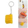 4 Pcs Simulation Food Keychain Decorative Keychain Hot Dog Pendant Hanging Ornaments Bag Charm Decorations Car Key Chain
