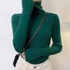 Donne Pullover Maglione A Collo Alto Autunno 2023 Manica Lunga Elastico Coreano Semplice di Base Maglione di Colore Solido Magliette E Camicette 16675