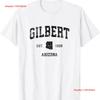 Gilbert Arizona Az Vintage Sports Design Black Print T Shirt Vintage Soft Casual Slightly Stretched Fashion Versatile