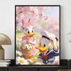 disney daisy and donald duck cherry blossom spring flowers diamond painting full diamond art kit handmade diy home decoration gift