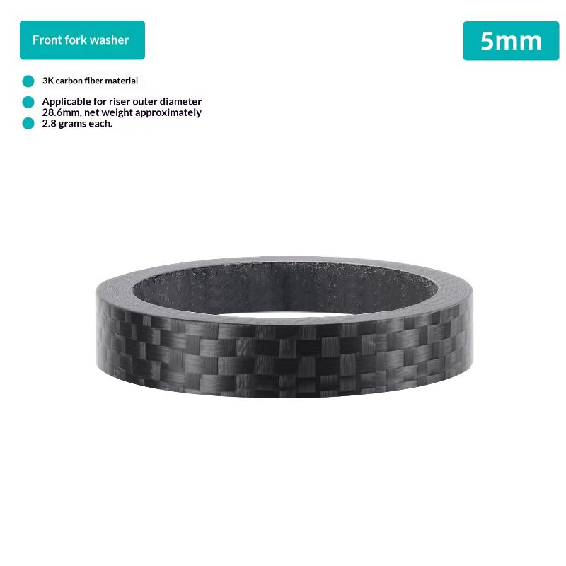 4/5 Stück Fahrrad Carbonfaser Spacer 3/5/10/15/20mm Steuersatz Unterlegscheibe 28,6mm Gabelrohr Spacer Mountainbike Zubehör