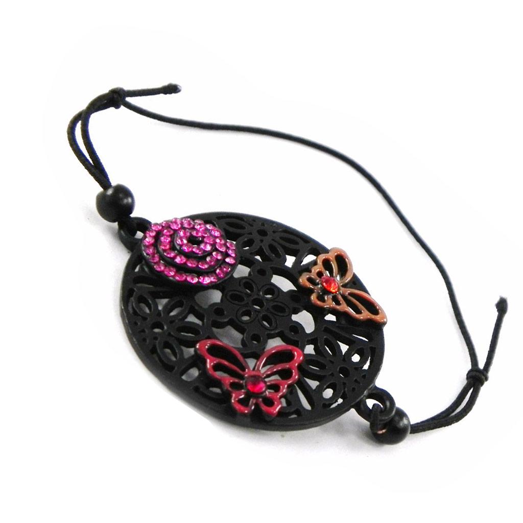 NOA [H8745] - Designer Bracelet 'Carmen' Red Black