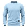 Men's Crew Neck Sweatshirt Long Sleeve Loose Fit Solid Color Autumn Winter Casual Thick Pullover Hoodie