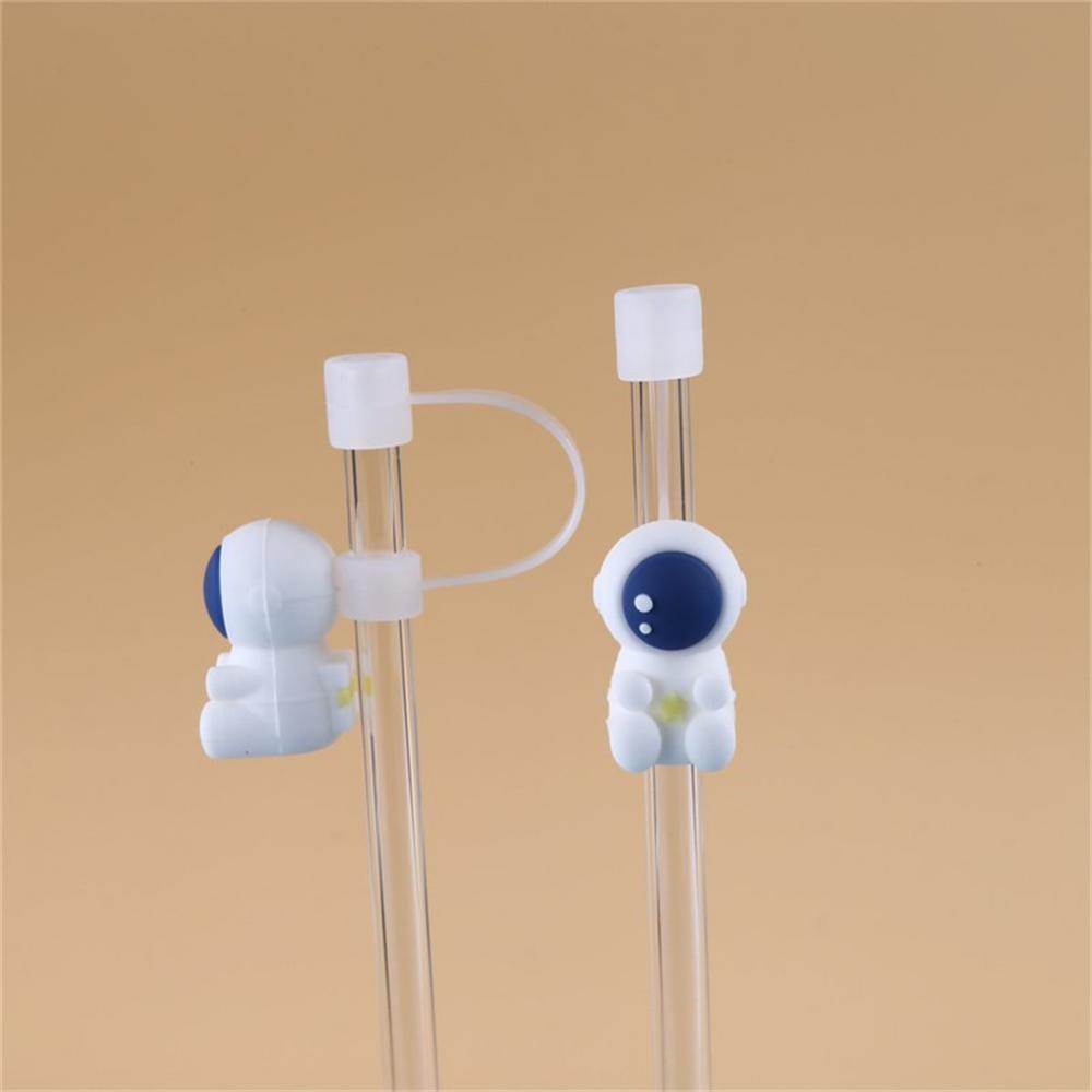 1/3/5PCS Glass Straw Stainless Steel Straw Silicone In Summer High Temperature Resistance Silicone Cup Lid Cover Dust Plug