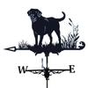 Wetterfahne aus Metall für Dächer Labradorförmige Wetterfahne Eisenkonstruktion Einfache Montage Windrichtungsanzeiger