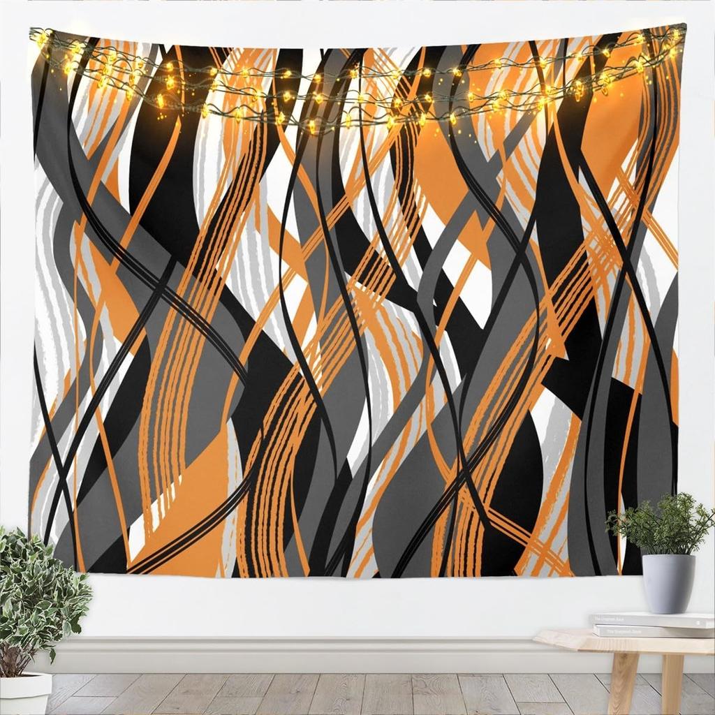 Black White Tapestry for Kids Boys Girls Modern Art Wall Art Abstract Bohemia Wall Hanging Blanket Bedroom Decor Microfiber