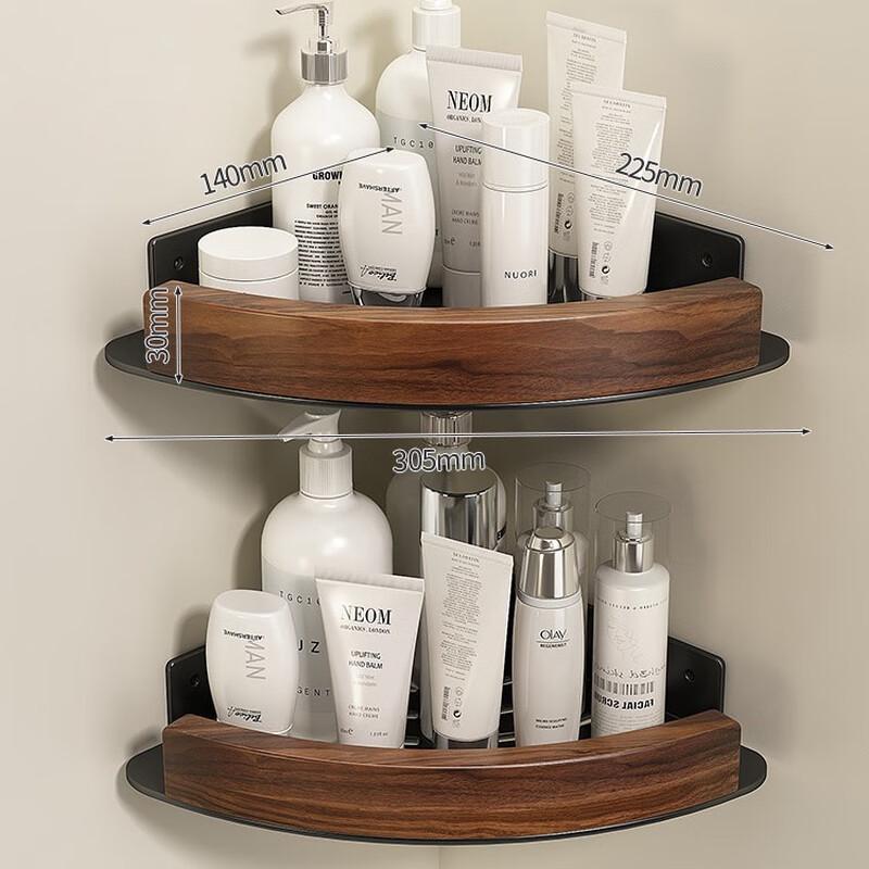 Miflame Orzechowa Narożna Półka Łazienkowa