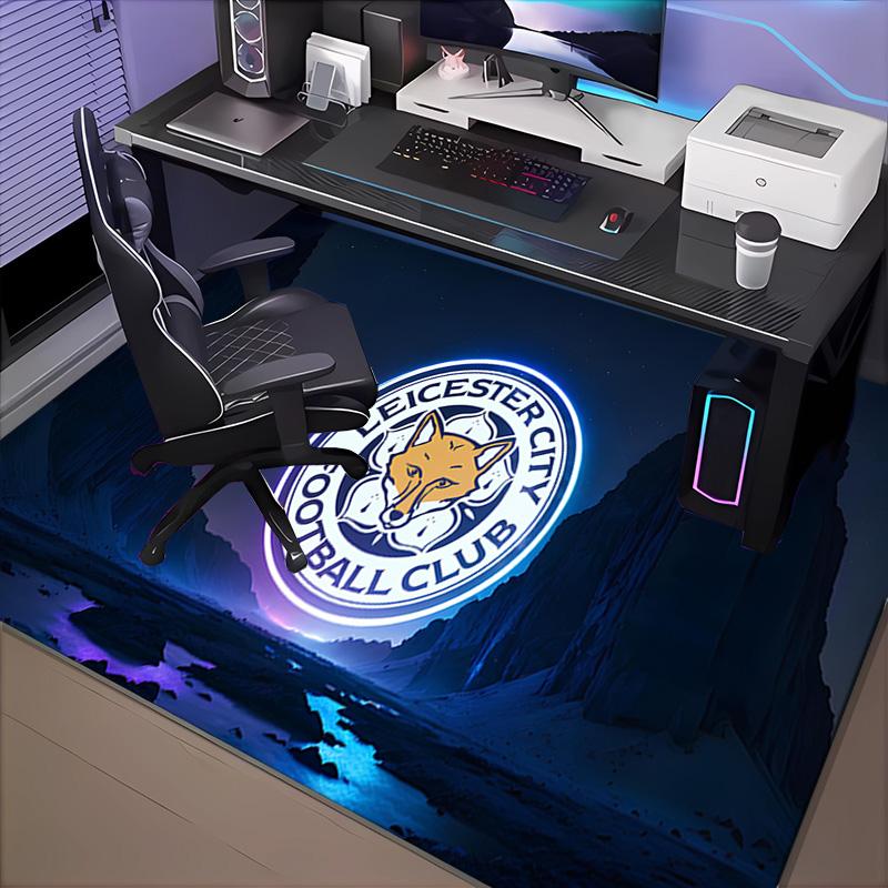 1PC Leicester Football Club Crest Floor Mat for Living Room, Game Rooms, Office, Bedroom, Office Floor Mat Playful Design, Christmas fan gifts