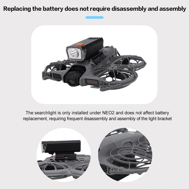 For Neo 2 Drone Led Flight Light Drone Navigation Fixed Searchlight Night Rechargeable Fill Light Drone Upgrade Accessories