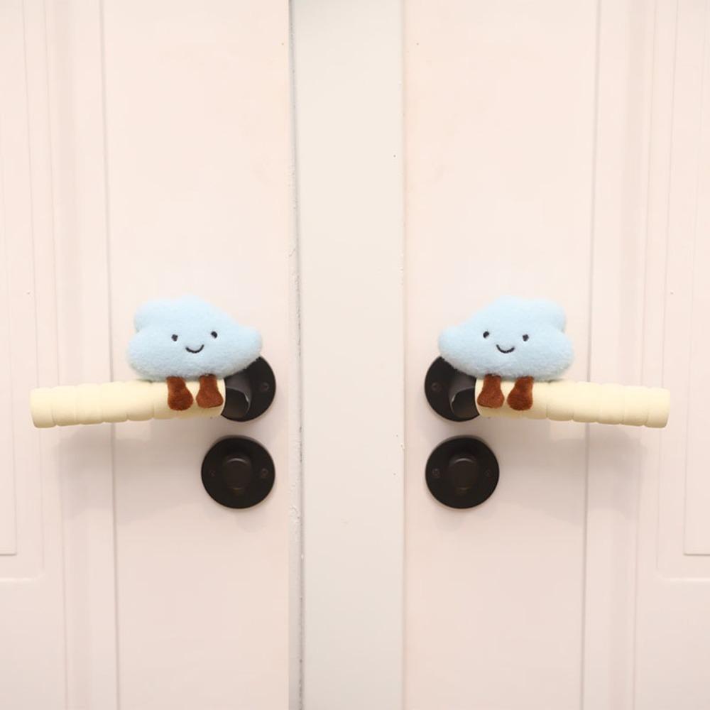 1 Pair Cartoon Door Handle Protector PEVA Furniture Decoration Useful Door Handle Cover  for Bedroom