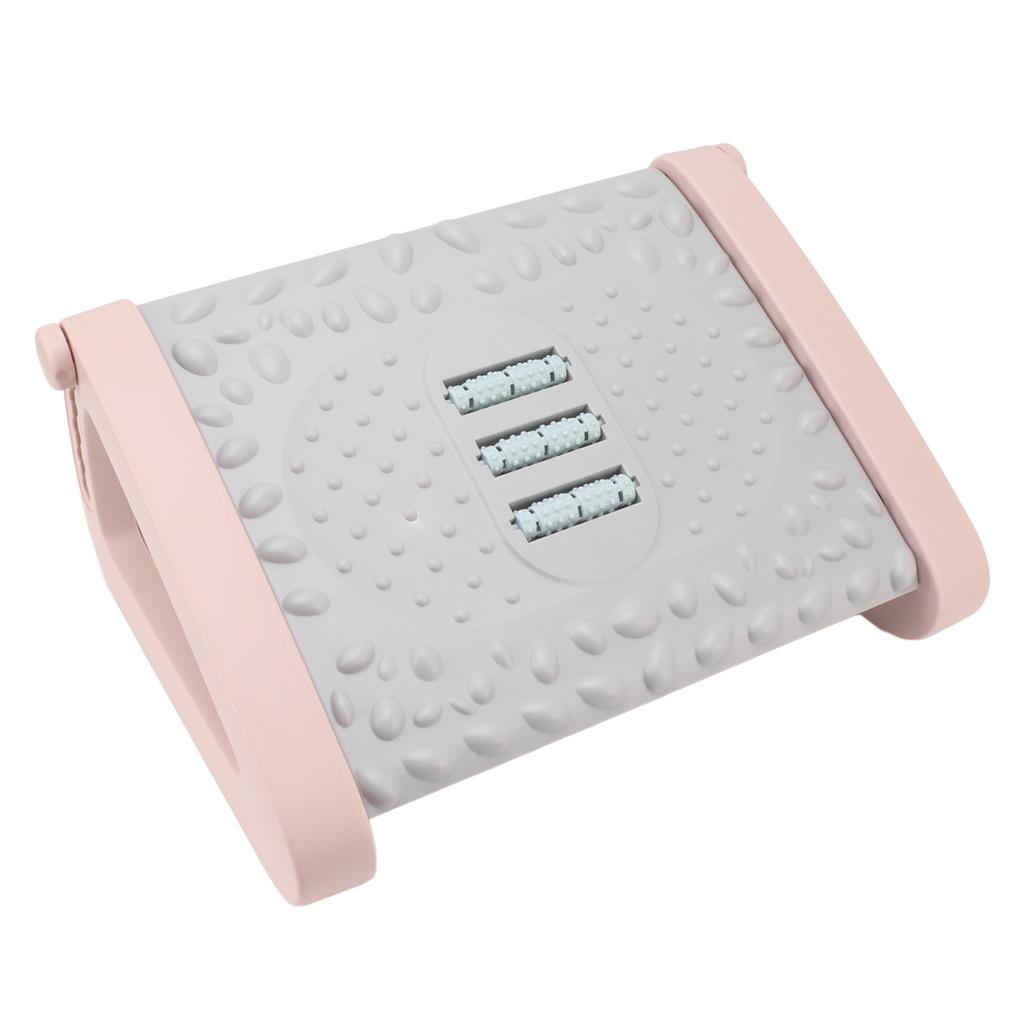 Under Desk Footrest 6 Height Adjustable Ergonomic Foot Stool with Massage Texture and Roller for Office